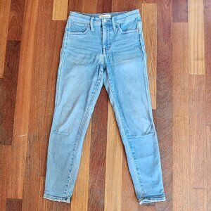 Madewell Light Wash 10" Inch High-Rise Skinny Jeans Size 26 Petite